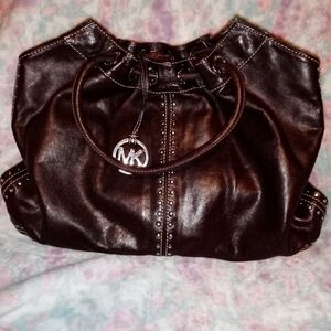 Michael Kors Vintage  Dark Brown Leather Shoulder Bag